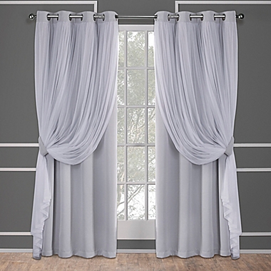 Catarina 84-Inch Grommet Room Darkening Window Curtain in Cloud Grey (Set of 2). View a larger version of this product image.