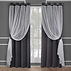 Alternate image 0 for Catarina 63-Inch Grommet Room Darkening Window Curtain in Black Pearl (Set of 2)