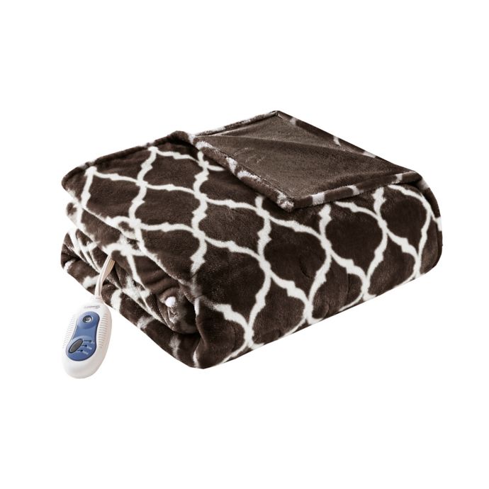 Beautyrest Ogee Oversized Heated Throw Bed Bath & Beyond