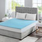 Alternate image 0 for Sleep Philosophy Flexapedic 1.5-Inch Gel Memory Foam Queen Mattress Topper in Blue