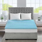 Alternate image 2 for Sleep Philosophy Flexapedic 1.5-Inch Gel Memory Foam Queen Mattress Topper in Blue
