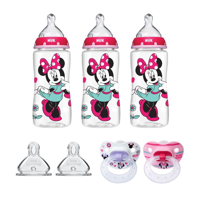 Nuk Newborn 7 Piece Mickey And Minnie Mouse Bottle Pacifier Set