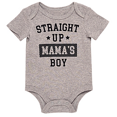 Baby Starters&reg; BWA&reg; Size 9M Mama&#39;s Boy Bodysuit in Grey. View a larger version of this product image.