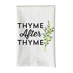 Love You a Latte Shop "Thyme After Thyme" Kitchen Towel in White