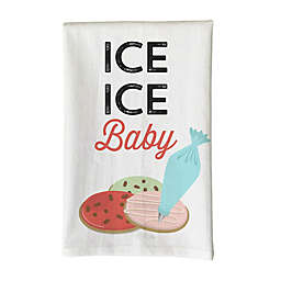 Love You a Latte Shop "Ice Ice Baby" Kitchen Towel in White