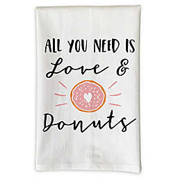 Love You a Latte Shop "All You Need Is Love & Donuts" Kitchen Towel