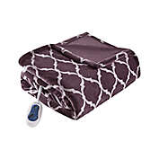 Beautyrest&reg; Ogee Heated Throw Blanket in Purple