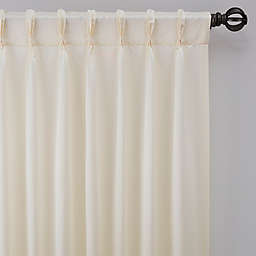 Silken 63-Inch Pinch Pleat Window Curtain Panel in Ivory (Single)
