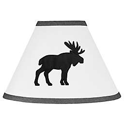 Sweet Jojo Designs Rustic Moose 7-Inch Lamp Shade in Black/White