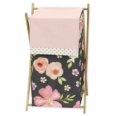 floral laundry hamper