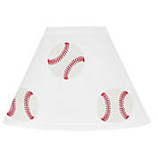 Sweet Jojo Designs&reg; Baseball Patch 7-Inch Cone Lamp Shade in Red/White