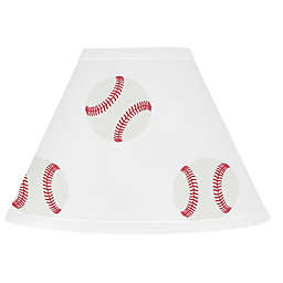 Sweet Jojo Designs® Baseball Patch 7-Inch Cone Lamp Shade in Red/White