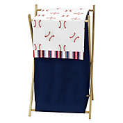 Sweet Jojo Designs&reg; Baseball Patch Laundry Hamper in Red/White