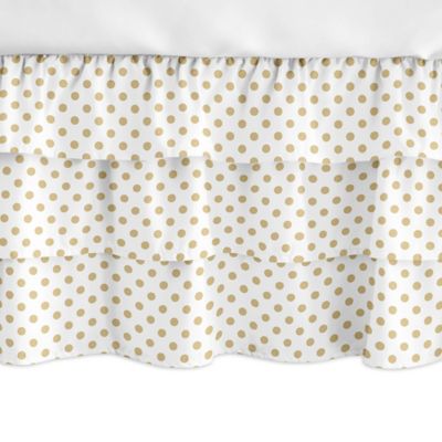 gold crib skirt
