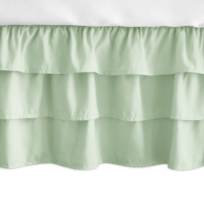 Sweet Jojo Designs Woodsy Ruffled Crib Skirt In Mint Bed Bath