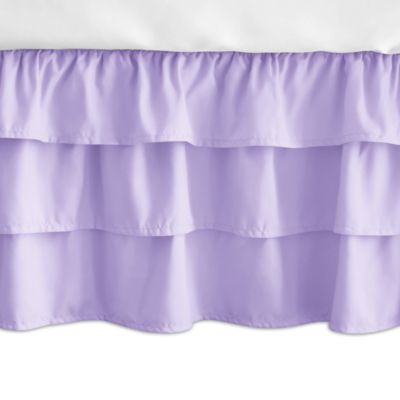 lilac crib skirt