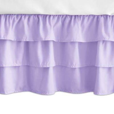 purple crib skirt