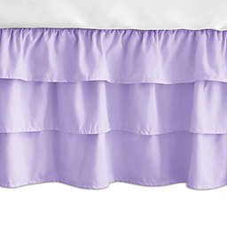 Sweet Jojo Designs Ruffled Crib Skirt in Purple