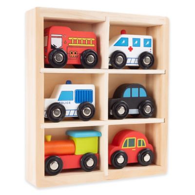 Wooden 6-Piece Mini Toy Car Set