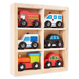 Wooden 6-Piece Mini Toy Car Set
