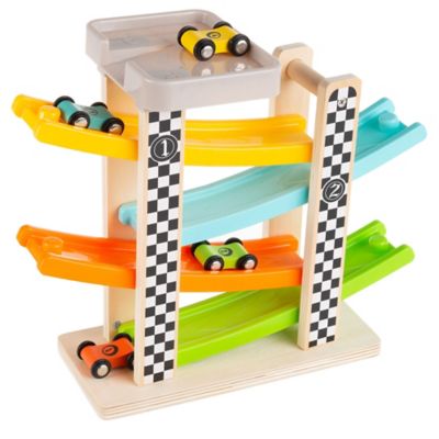 Wooden Race Track and Car Set