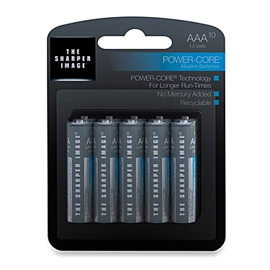 Sharper Image&reg; 10-Pack AAA Alkaline Batteries. View a larger version of this product image.