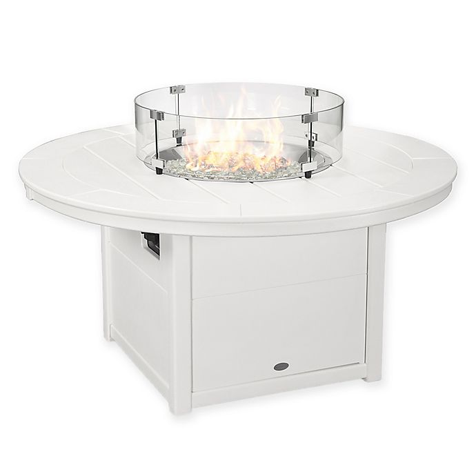 Round 48 Inch Propane Fire Pit Table In, Round Propane Fire Table