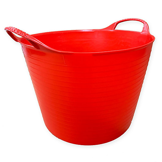 CONTAINER STORAGE BUCKET FLEXIBLE TRUG 26L RED FLEXI TUB COMPLETE WITH LID 