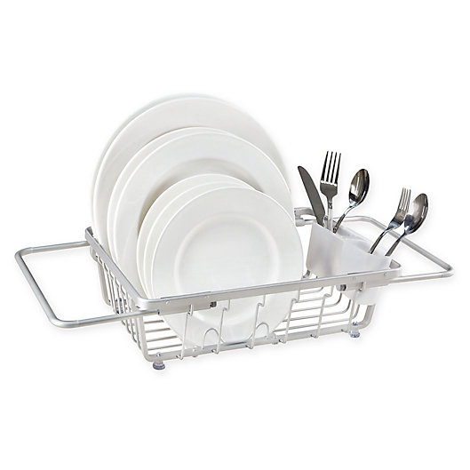 Alternate image 1 for ORG Aluminum Expandable Over-the-Sink Dish Rack