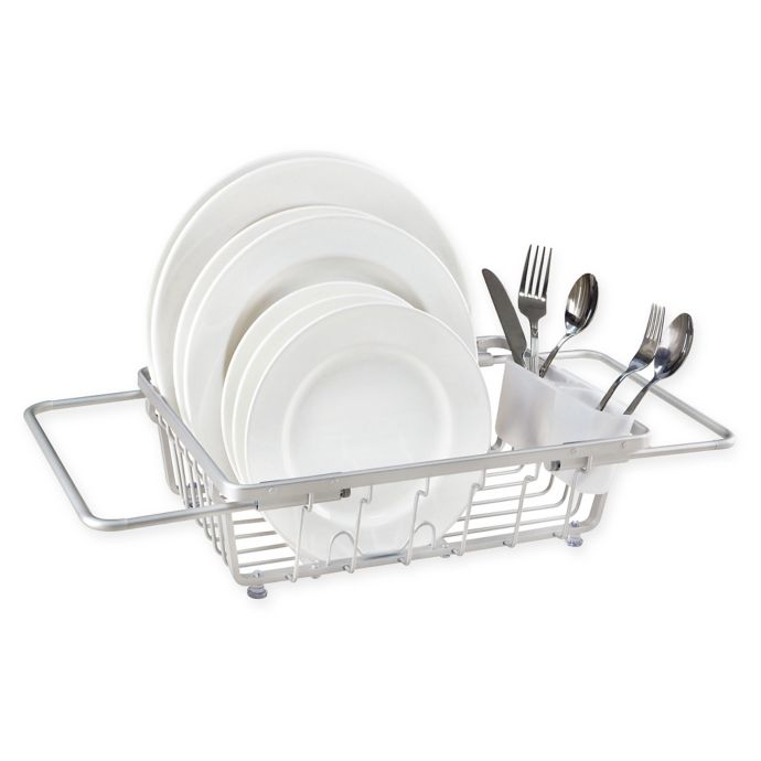 Featured image of post In Sink Dish Drainer Expandable / Ipegtop expandable dish drying rack organizer and utensil cutlery holder, 304 stainless steel over.