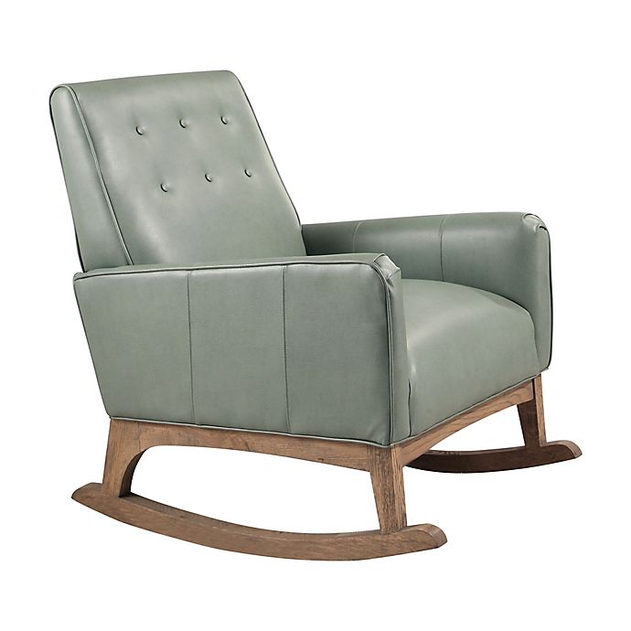 Abbyson Living Megan Leather Rocker In, Leather Rocking Chairs