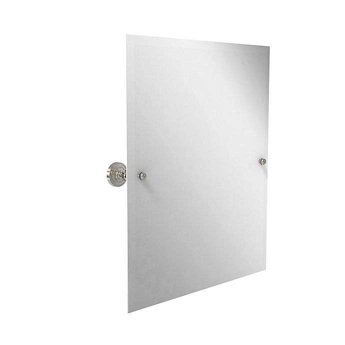 Allied Brass Frameless Rectangular Tilt, Rectangular Tilting Frameless Bathroom Mirror