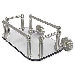 Allied Brass Dottingham Collection Wall Mounted Mirrored Glass Guest Towel Tray