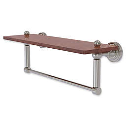 Allied Brass Dottingham Collection Ironwood Shelf with Integrated Towel Bar