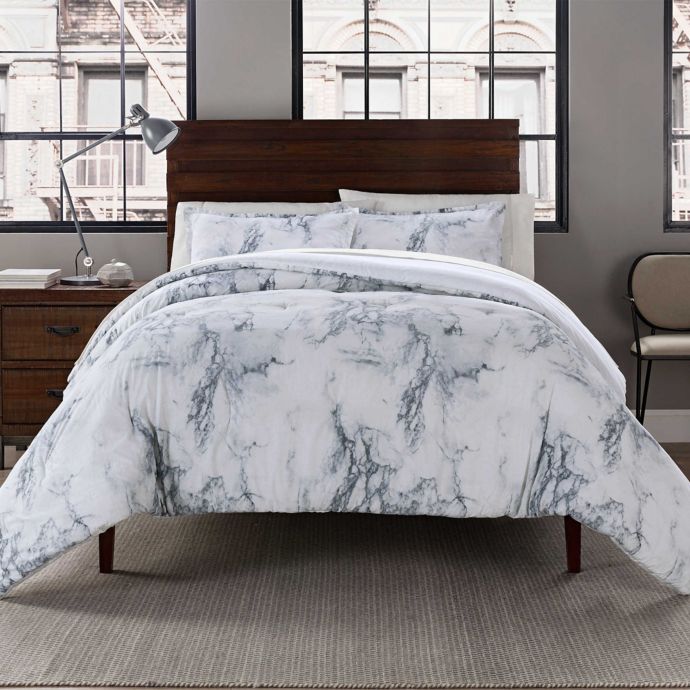 Garment Washed Printed Comforter Set | Bed Bath & Beyond