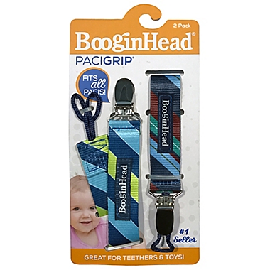 BooginHead&reg; PaciGrip 2-Pack Multicolor Pacifier Straps. View a larger version of this product image.