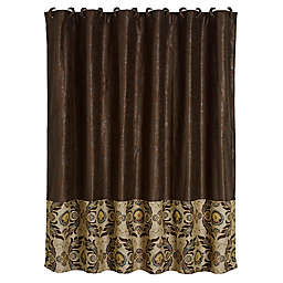 HiEnd Accents Loretta Shower Curtain in Brown