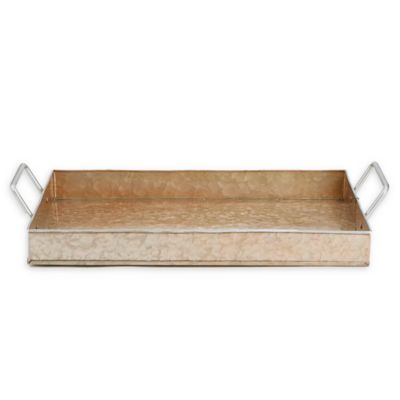 metal serving tray with handles