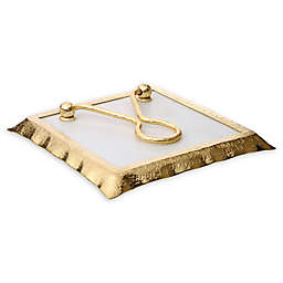Classic Touch Marble Napkin Holder in Gold
