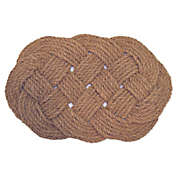 Nature Mats by GEO 20&quot; x 30&quot; Oval Lovers Knot All-Weather Door Mat in Beige