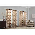 Alternate image 1 for Abstract Leaf 84-Inch Pinch Pleat Window Curtain Panel in Natural (Single)