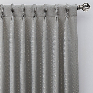 Bargello 84-Inch Pinch Pleat Room Darkening Window Curtain Panel in Sky Blue (Single). View a larger version of this product image.
