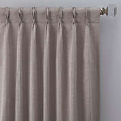 Basel 63-Inch Pinch Pleat Window Curtain Panel in Taupe (Single)