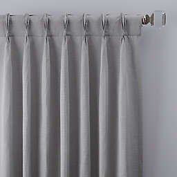 Basel 108-Inch Pinch Pleat Window Curtain Panel in Platinum (Single)