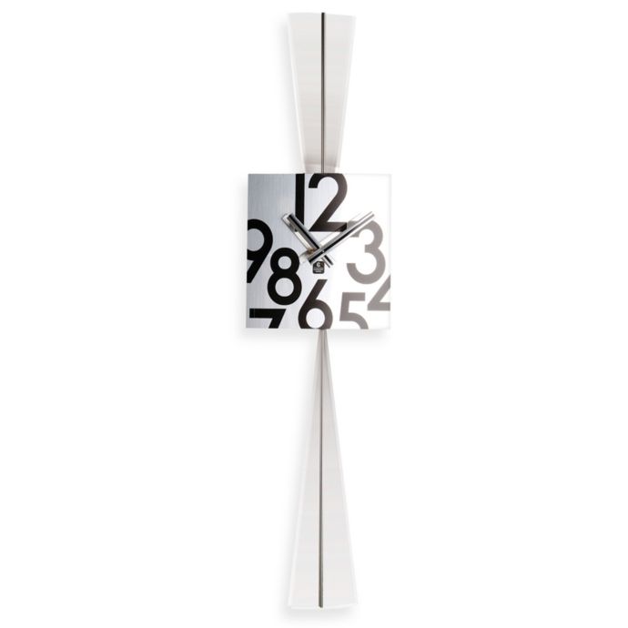 Cupecoy Design Stainless Steel Square Pendulum Wall Clock Bed Bath