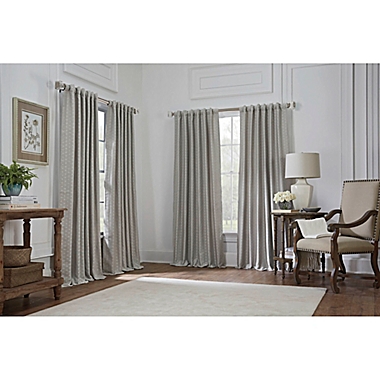 Cascade 84-Inch Pinch Pleat Window Curtain Panel in Linen. View a larger version of this product image.