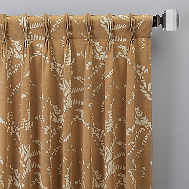 Catkin 63-Inch Pinch Pleat Window Curtain Panel in Gold (Single). View a larger version of this product image.