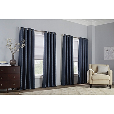Dimensions 63-Inch Pinch Pleat Window Curtain Panel in Bronze (Single). View a larger version of this product image.