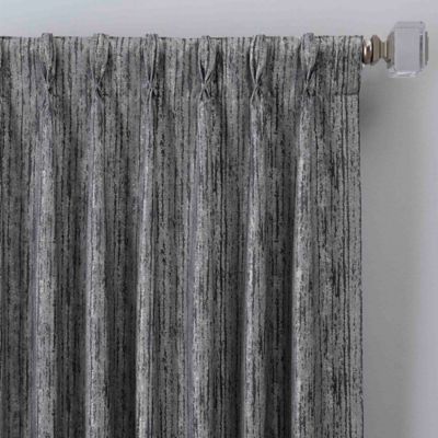 Drift 108-Inch Pinch Pleat Window Curtain Panel in Pewter (Single)