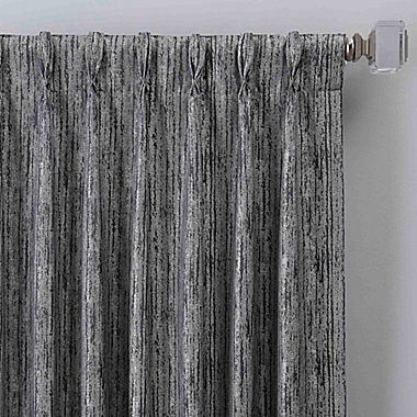 Drift 95-Inch Pinch Pleat Window Curtain Panel in Pewter (Single). View a larger version of this product image.